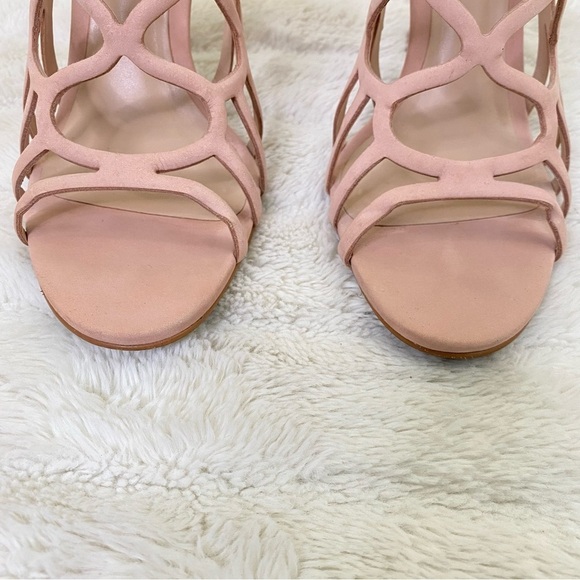 Steve Madden Neutral Beige Cutout Cage Strappy Heels Size 8.5 - Picture 3 of 14